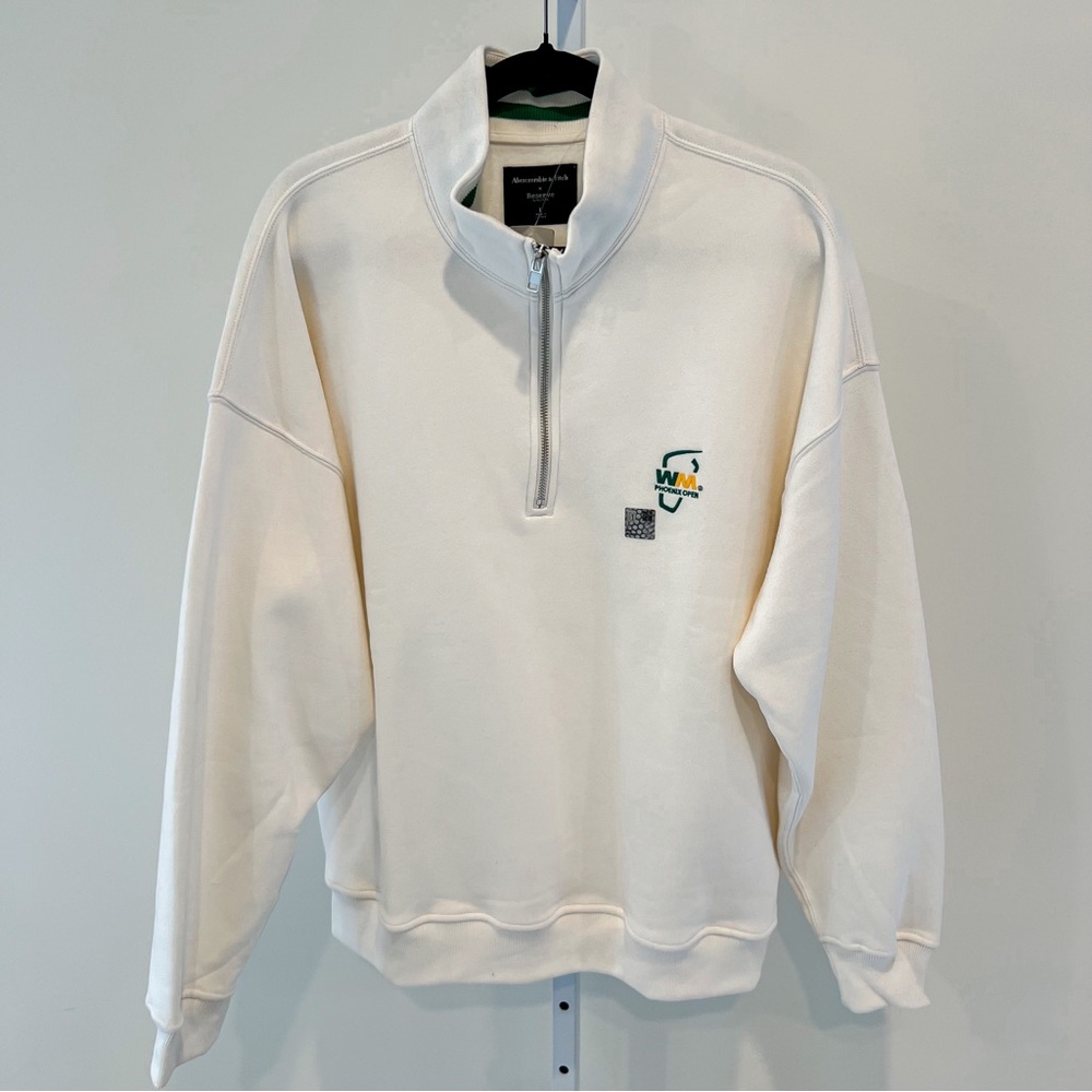 Abercrombie & Fitch Waste Management Golf Tournament Half Zip Sweatshirt Large - Picture 2 of 13